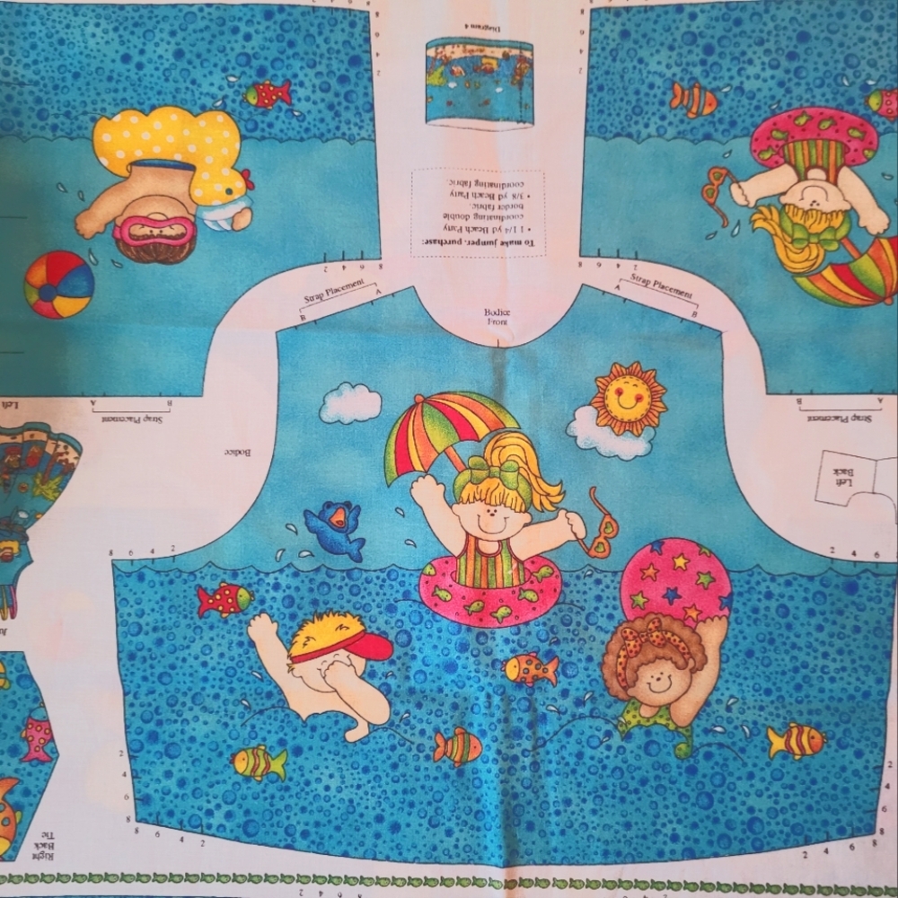 Vintage Cut & Sew Girls Beach Jumper Bodice Girls 2-4-6-8
